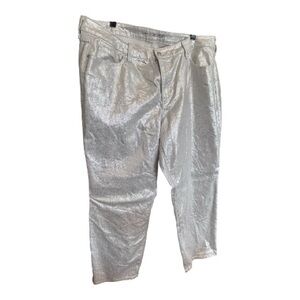 Old Navy Metallic Silver Pants worn once for event. Size 20, High Rise,